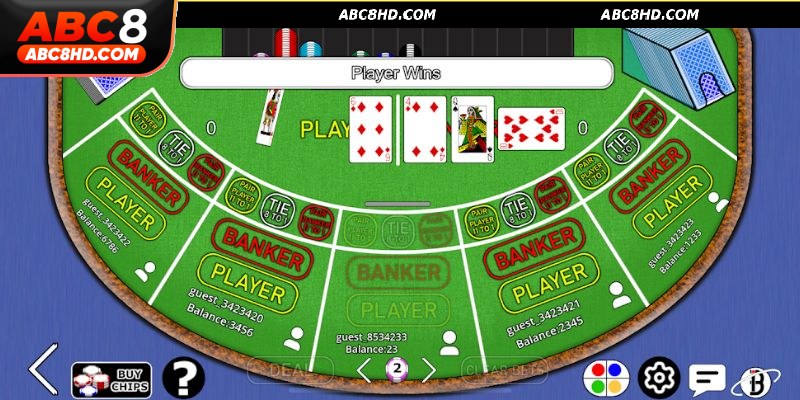 Ưu tiên đánh vào cửa Banker Baccarat ABC8