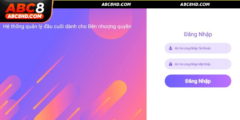 Đăng nhập đại lý để vận hành mô hình