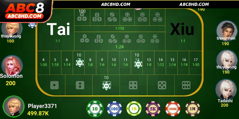 Cách cược bộ ba game Tài Xỉu tại trang web