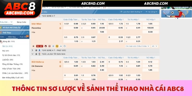 Tổng quan về sảnh thể thao của nhà cái